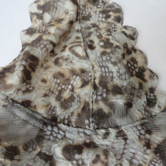 Free People Halter Bra Leopard Print Floral Brown - Picture 2 of 3